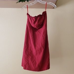 strapless blousey peasant dress